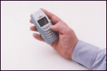 Hand holding mobile phone